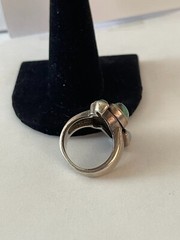 Vintage Modern Sterling Silver Turquoise Multi Stone Ring Size 7.25 (12gr) NICE!