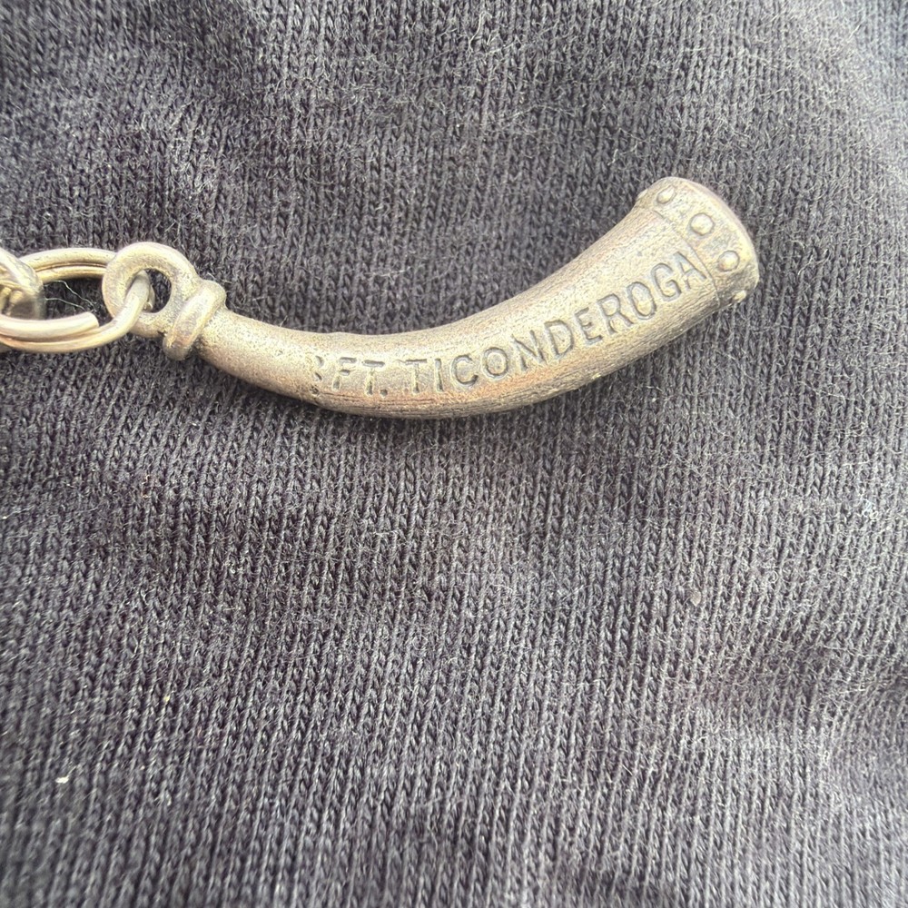 925 Sterling Silver Vintage Fort Ticonderoga Horn Charm Pendant 1inch