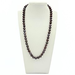 Captivating Marked 14k Gold Peacock 7mm Freshwater Pearl Beaded Necklace