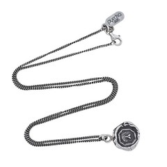 Vintage Pyrrha Sterling Silver 925 Wax Seal “Friend” Bee Talisman Necklace 18″