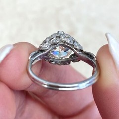 Antique 3.00 CT White Round Cut CZ Art Deco Anniversary Gift Ring in 925 Silver