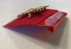 Edgar Berebi Christmas Cowboy Santa Riding Reindeer Brooch Pin Made in India