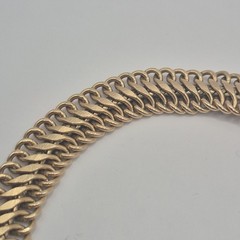 Vintage BB 12KGF Yellow Gold Filled Princess Link Chain Necklace Choker 56g 15″