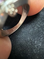 10k White Gold Mother’s Ring with 5 Natural Gemstones 3.1 Grams Size 6