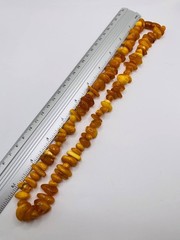 Vintage necklace Natural Amber Egg Yolk Baltic Beads