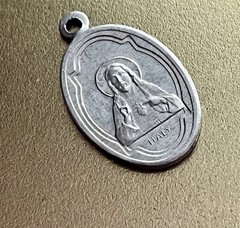 VINTAGE Religious Pendants Lot of 3 Cross Charms 1940-70 Christian Heart Medal