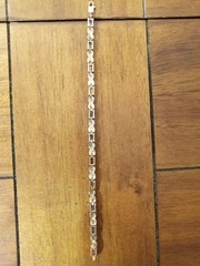 925 Imprinted Multi Color Gemstones Vintage Bracelet As Is
