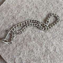 Vintage Sterling Silver Curb Chain Bracelet Jewelry Accessories Charm It