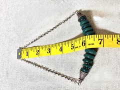 Vintage Moroccan Berber Style Sterling Silver Green Agate Bead Necklace 52g