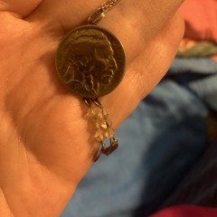 Vintage Authentic Buffalo Nickel Silver Tone Necklace 1935 18 Inches