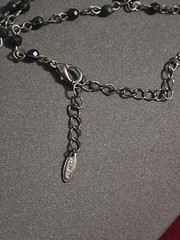 VTG VCLM Nordstrom Victorian Style Cross Necklace Rhinestone Crystal Goth Boho
