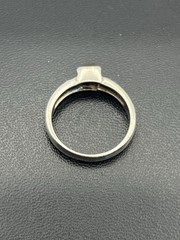 Sterling silver dark square stone vintage ring size 6.75