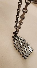 VTG Jacob Bengel Chrome Art Deco Brickwork L 16.5 Pre-owned
