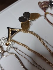 Lot Of 12 Pendant Necklaces Bows, Hearts, Angel, Skull Necklace Lot P38