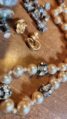 Vintage Jewelry Lot – Rhinestones – Sarah Cov Earrings NOS – Aurora Borealis