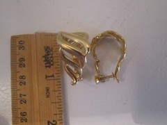 Vintage Napier Twisted Gold Tone Screw Back Clip on Earrings