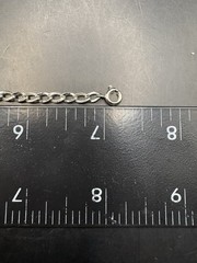 Vintage 7.25 Sterling Silver Textured Curb Link Chain Bracelet Estate 925