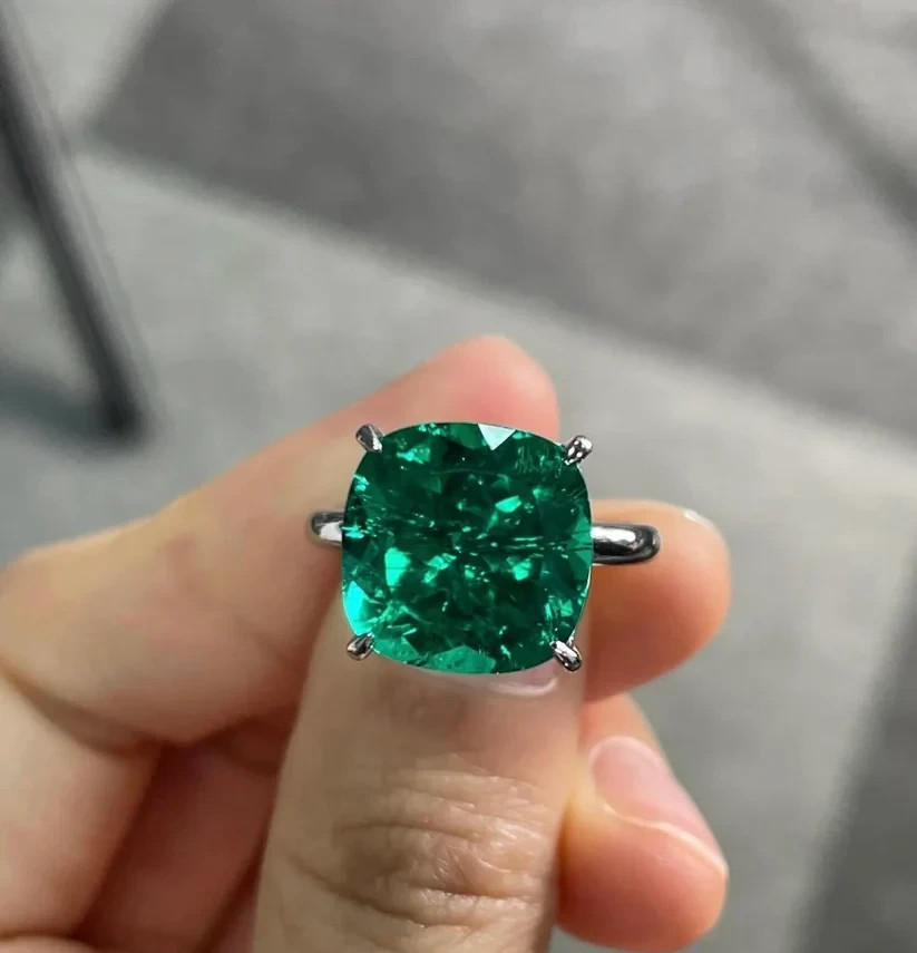 Art Deco Vintage 3.50 Ct Natural Green Emerald Wedding Ring 925 Sterling Silver