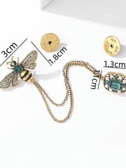 Vintage Delicate Bee Chain Brooch Women’s Fashion Brooch Pin Gift