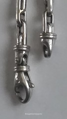 1980s Italian 14K white gold paperclip bracelet, 7.5″ Men’s Lobster Clasp – 9.5g
