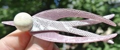 Lea Stein Paris France Fused Plastics Swallow Bird Pin Brooch Lilac Purple