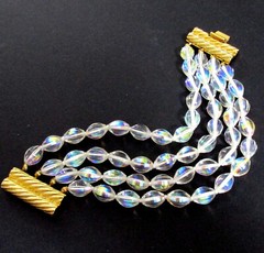 VTG RUNWAY DESIGNER ERWIN PEARL GP AB CRYSTAL WEIGHTY MULTISTRAND BRACELET LUXE