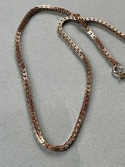 Vintage Mesh Cube Goldtone Chain Necklace – 17 inches in length x 1/8th’s inches