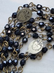 Antique Victorian Religious Multi Strand Drape Necklace Togggle Clasp Beautiful