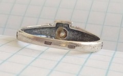 Vintage Ring White stone Sterling Silver 925 religious Women Jewelry size 9.5