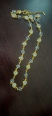 Camrose & Kross Jacqueline Kennedy Crystal Orb Bezel Style Long Necklace Gold