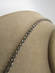 Vintage Clear Baguette tear Rhinestone Statement Necklace Elegant Art Deco-15″
