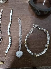 Mixed metal materials lot of 23 bracelets some signed