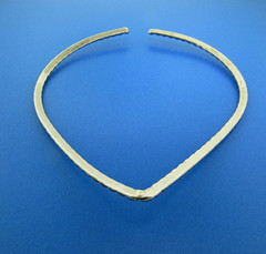 Vintage Silver Plate V Collar Choker Necklace 5mm 15.5