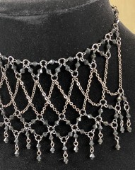 Vintage Gothic Jewelry Y2K Roses Choker Red Beaded Lot of 3 Necklaces & Earrings