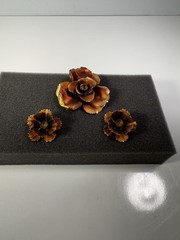 Vintage Coro Jewelry Brooch And Pair Of Clip On Earrings See Description