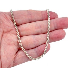 Vintage Sterling Silver 925 Cable Chain Necklace 25.5″