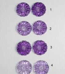 Vintage Amethyst Flower Jackets For Earrings Use With Any Studs You own