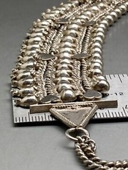 Woman’s Elegant Mexican Sterling Silver Choker Bib Necklace 94 Grams Quality