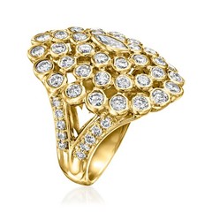 Vintage 3.00 ct. t.w. Diamond Cluster Ring in 18kt Yellow Gold. Size 6