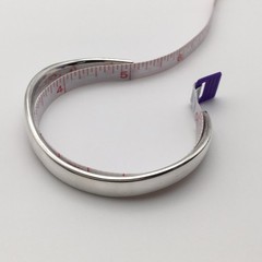 Vintage EMPORIO ARMANI Sterling Silver Curved Cuff Bracelet 5” Marked 925 28g#26