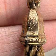 Vintage Victorian Mourning Bracelet Human Hair Intricate Gold Tone 8.5”