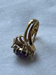 Vintage 17mm size (6.5 in USA) fancy ring 14k gold filled USA made