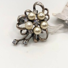 Solid Silver 925 Ring Pearl Women’s Jewelry