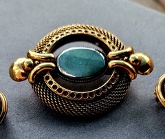 Vintage Ermani Bullati Clip On Earrings and Brooch MCM Signed Lovely!