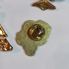 Vintage Christmas Brooches Trees / Bells / Santa / Poinsettia pins lot Of 6