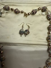 Vintage KAY Jewelers Necklace Earrings Set Fashion Art Deco