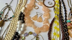 Estate Jewelry Lot Chunky Necklaces Earrings Wearable Rings Brooch VTG-now 45+