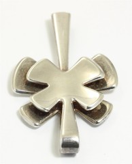 David Andersen Norway Sterling Silver Large Modernist Geometric Pendant 925s