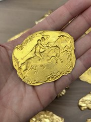 Vintage Brass Stampings Findings Pendant Pin Jewelry Making Horse Dog Western