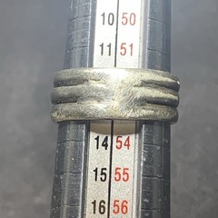 STERLING SILVER .925 Lot Ring 026 Sz 6 3 Tri Stack Stacked Stackable Bands Band